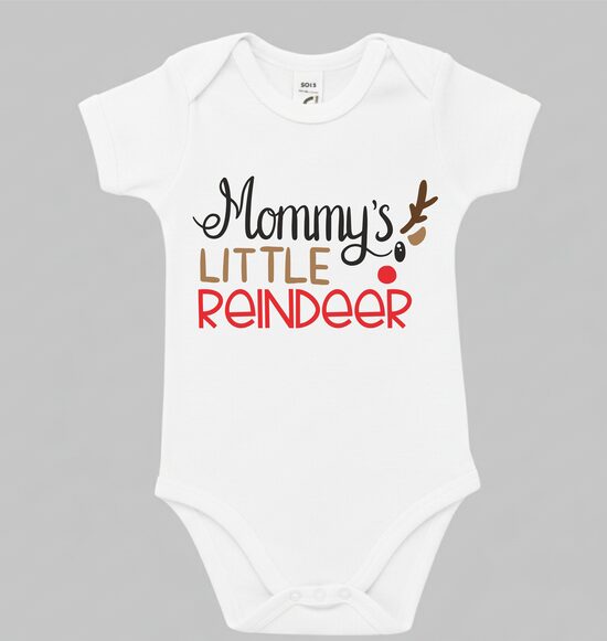 Mommy's Little Reindeer bodžiukas bodis kūdikiui. (Mamos mažasis Kalėdinis briedžiukas)